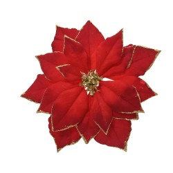 POINSETTIA CLIP ROJO D24-H7CM