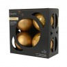 CAJA 4 BOLAS PLÁSTICO CARAMELO MATE-BRILLO 10CM