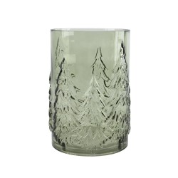 JARRON CRISTAL VERDE ABETOS DIA16-H22CM