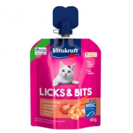 VITA LICK&BITS GAMBAS/TOMATE 60G