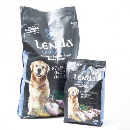 LOTE LENDA GRAIN FREE CONEJO 10KG + 2 KG REGALO