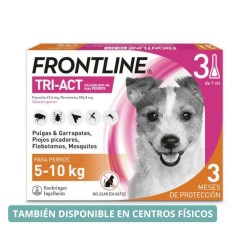 5-10KG FRONTLINE TRI-ACT PIPETA ANTIPARASITARIA PARA PERRO 3 PIPETAS