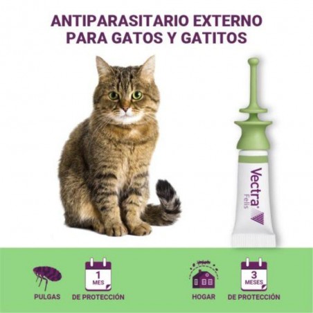 PIPETA VECTRA 3D ANTIPARASITARIA PARA GATO