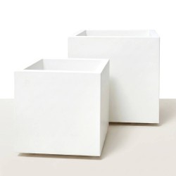 MACETA VIVO NEXT SQUARE BLANCO