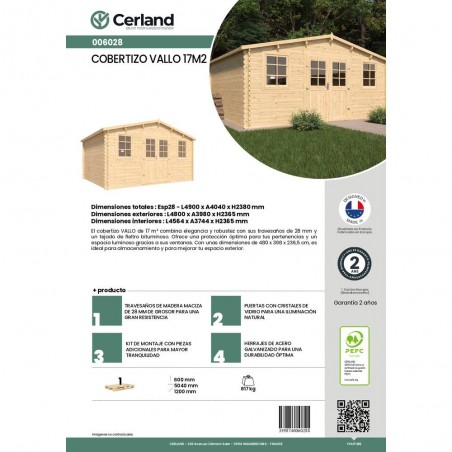 COBERTIZO VALLO 17M ²