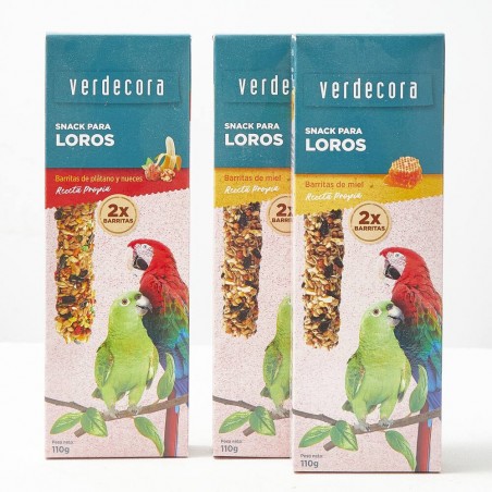 LOTE BARRITAS PARA LORO VERDECORA