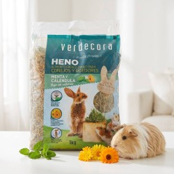 HENO VERDECORA MENTA Y CALÉNDULA 1KG