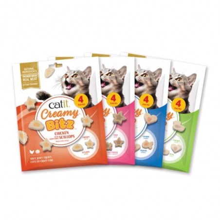 CATIT CREAMY BITZ POLLO Y VIEIRAS 4X12G