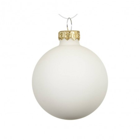 BOLA CRISTAL BLANCO LANA D15CM