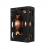 CAJA 6 BOLAS CRISTAL BRANDY MATE-BRILLO D8CM
