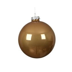 BOLA CRISTAL CARAMELO ENAMEL D15CM