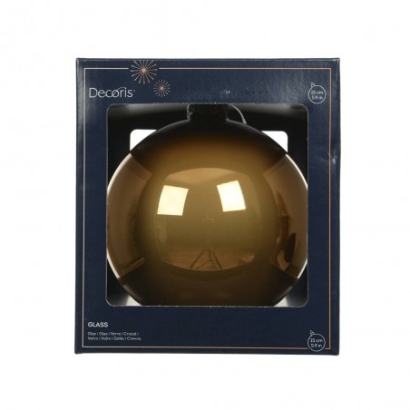 BOLA CRISTAL CARAMELO ENAMEL D15CM