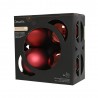 CAJA 4 BOLAS 10CM BURDEOS MATE-BRILLO