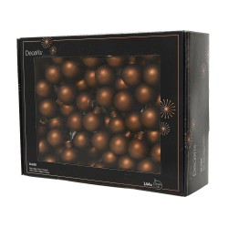 CAJA 144 BOLAS CRISTAL 2.5CM CHOCOLATE
