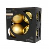 CAJA 4 BOLAS PLÁSTICO 10CM DORADO MATE-BRILLO