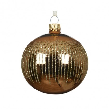 BOLA CRISTAL BRANDY LÍNEAS BRILLO D8CM