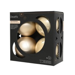 CAJA BOLAS PLÁSTICO X4 PERLA MATE-BRILLANTE