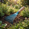 Escoba 7 púas de mano mango madera Verdecora