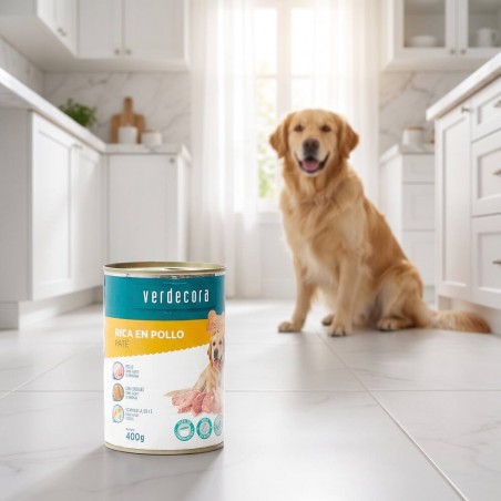 VERDECORA COMIDA HÚMEDA PERRO POLLO 400 GRAMOS