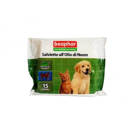 BEAPHAR TOALLITAS REPULSIVAS ANTIPARASITARIAS 15 UDS