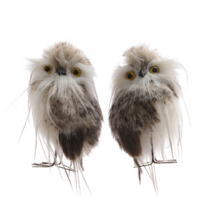 BUHO COLGADOR PLUMAS+ESPUMA 6X8X12CM