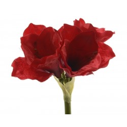 AMARYLLIS ARTIFICIAL ROJO 37CM TALLO