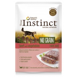 TRUE INSTINCT NO GRAIN GATO PATE BUEY Y VERDURAS 70GR